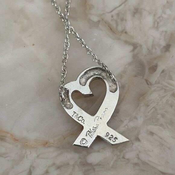 Tiffany & Co. Paloma Picasso Loving Heart Necklace Sterling Silver - Picture 3 of 7